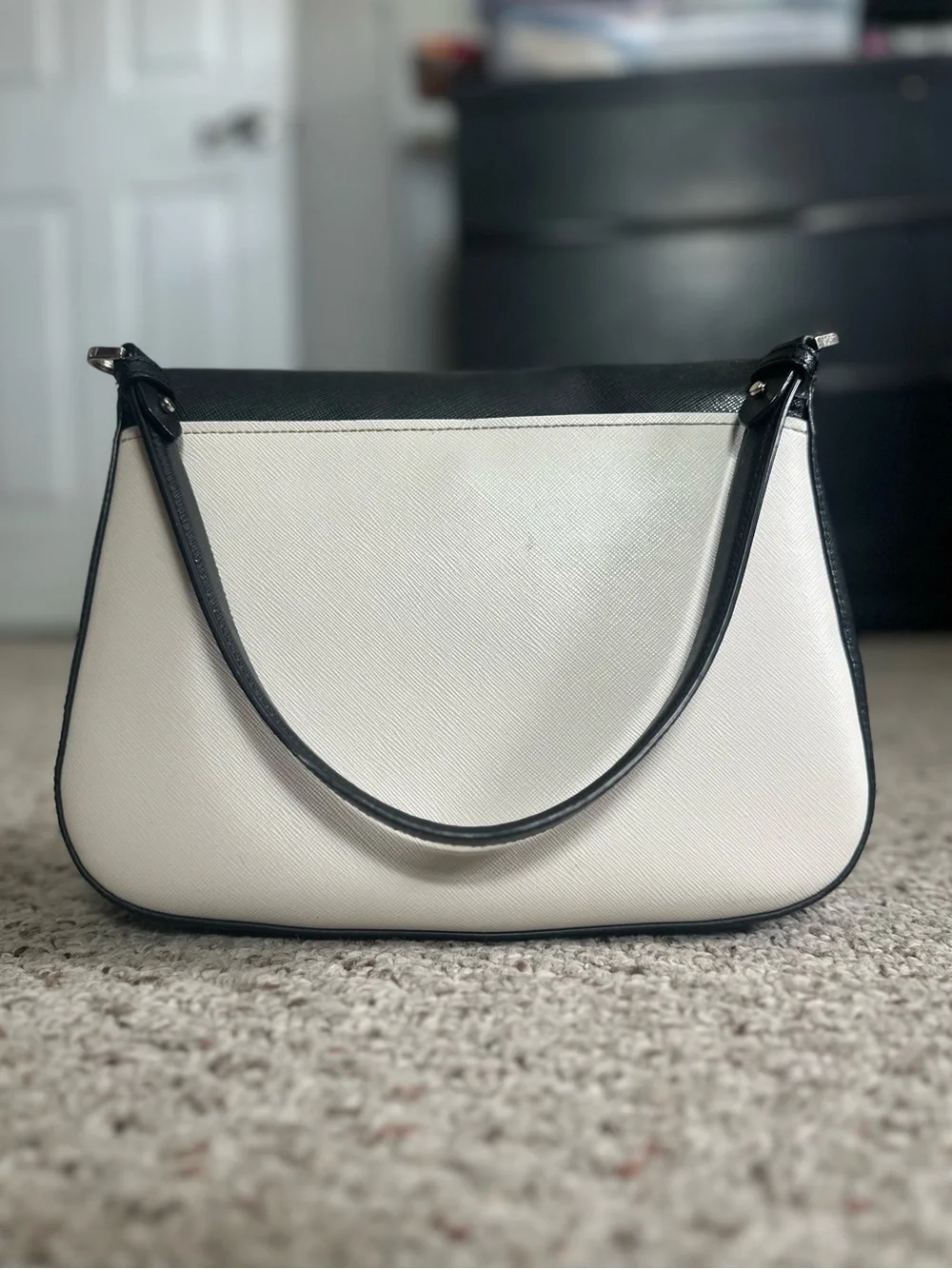 Kate Spade Shoulder Bag Adjustable Crossbody Black & White